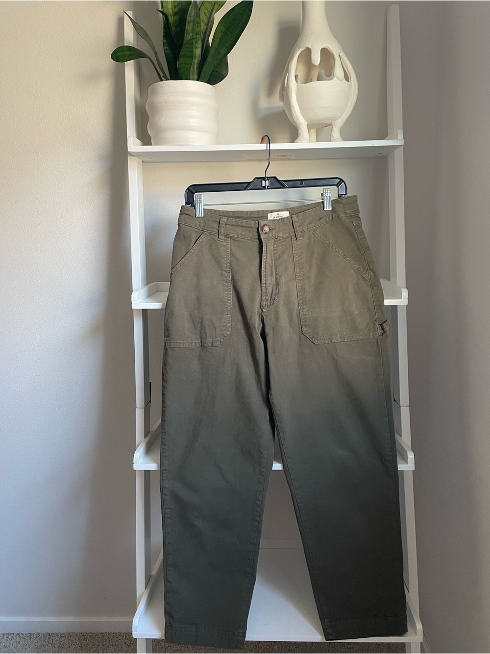 Marine Layer Olive Green Straight Leg Utility Pants
